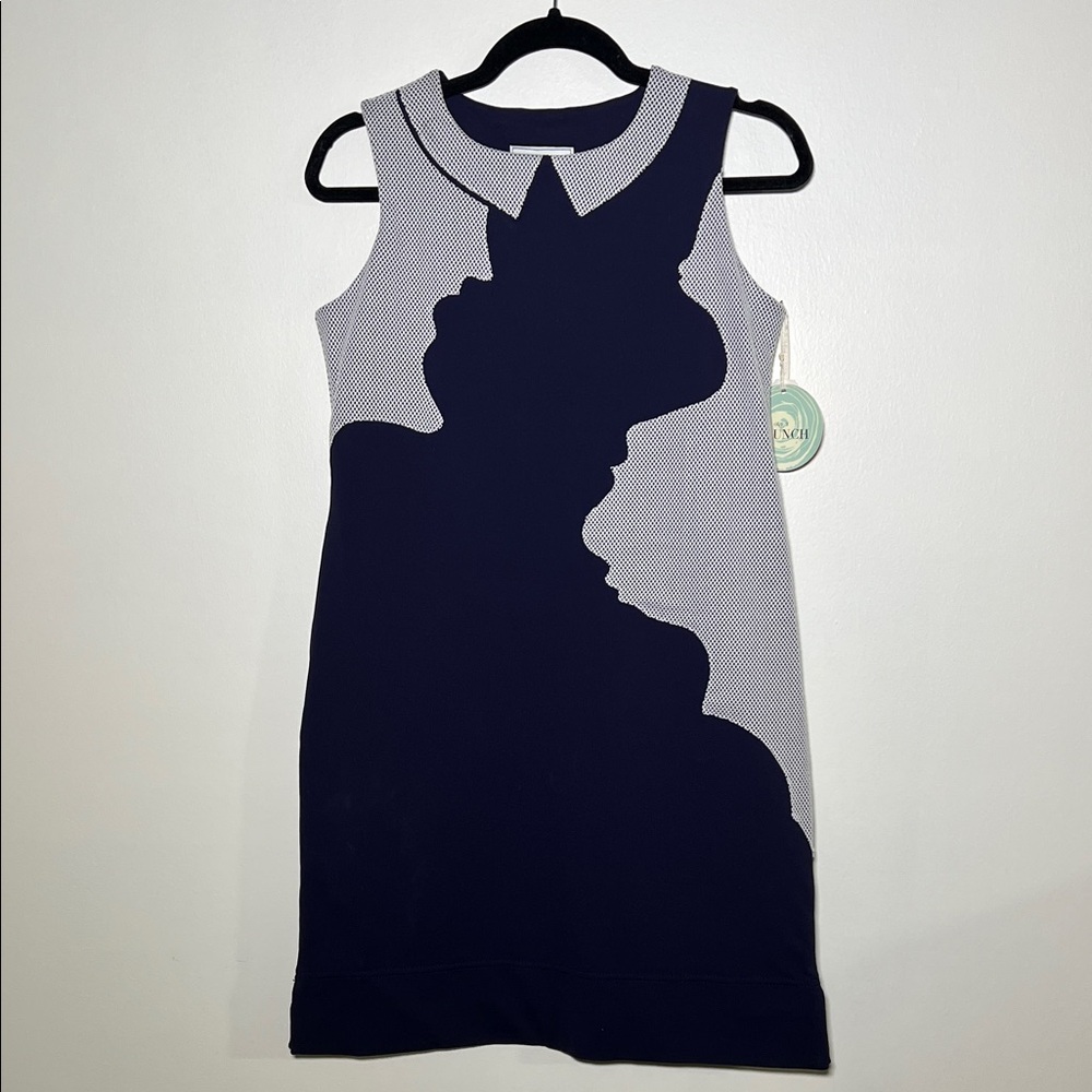 Out 2 Launch Sleeveless Navy and White Golf Dress
